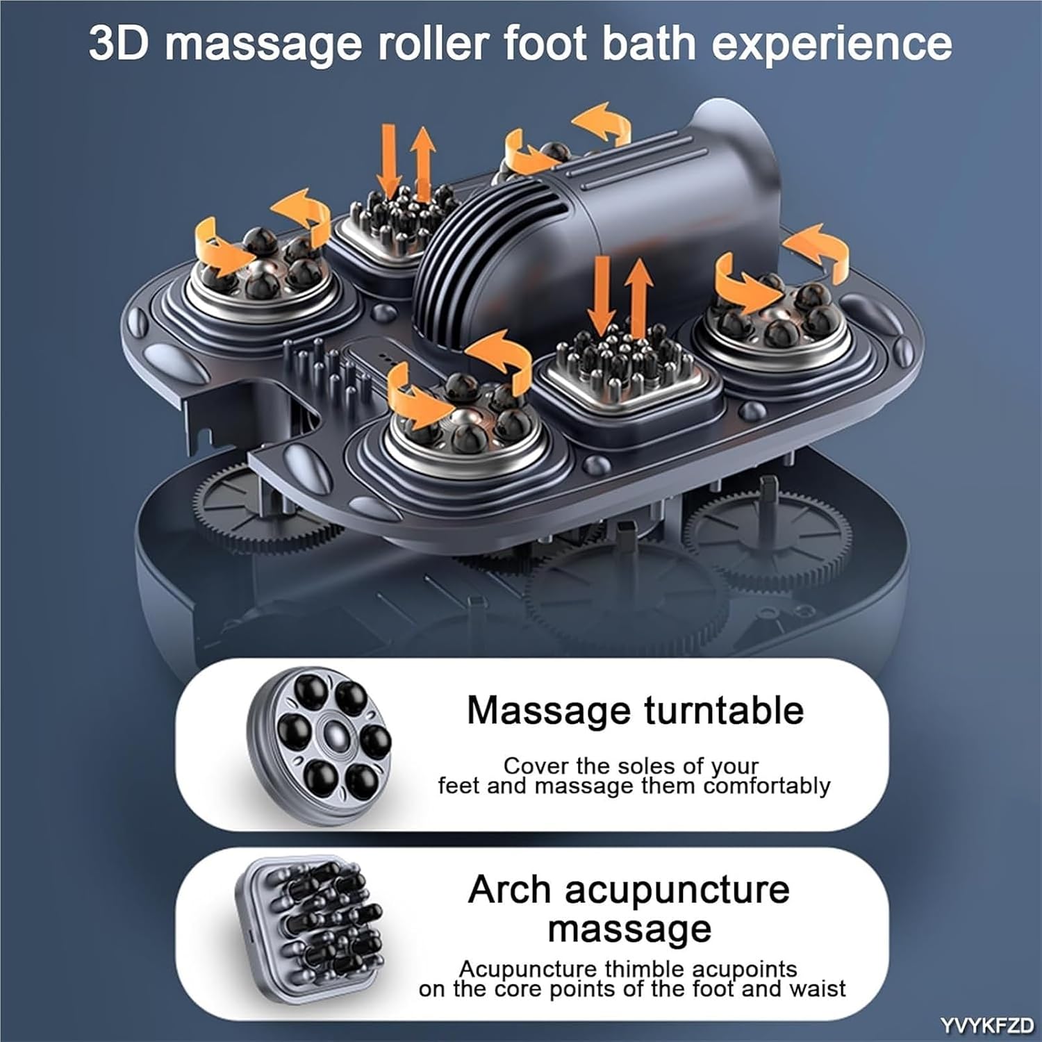 Foot Spa Bath Massager with Heat， Portable Foot Soak Tub with Heat Red Light Temperature Control Bubbles(Black)