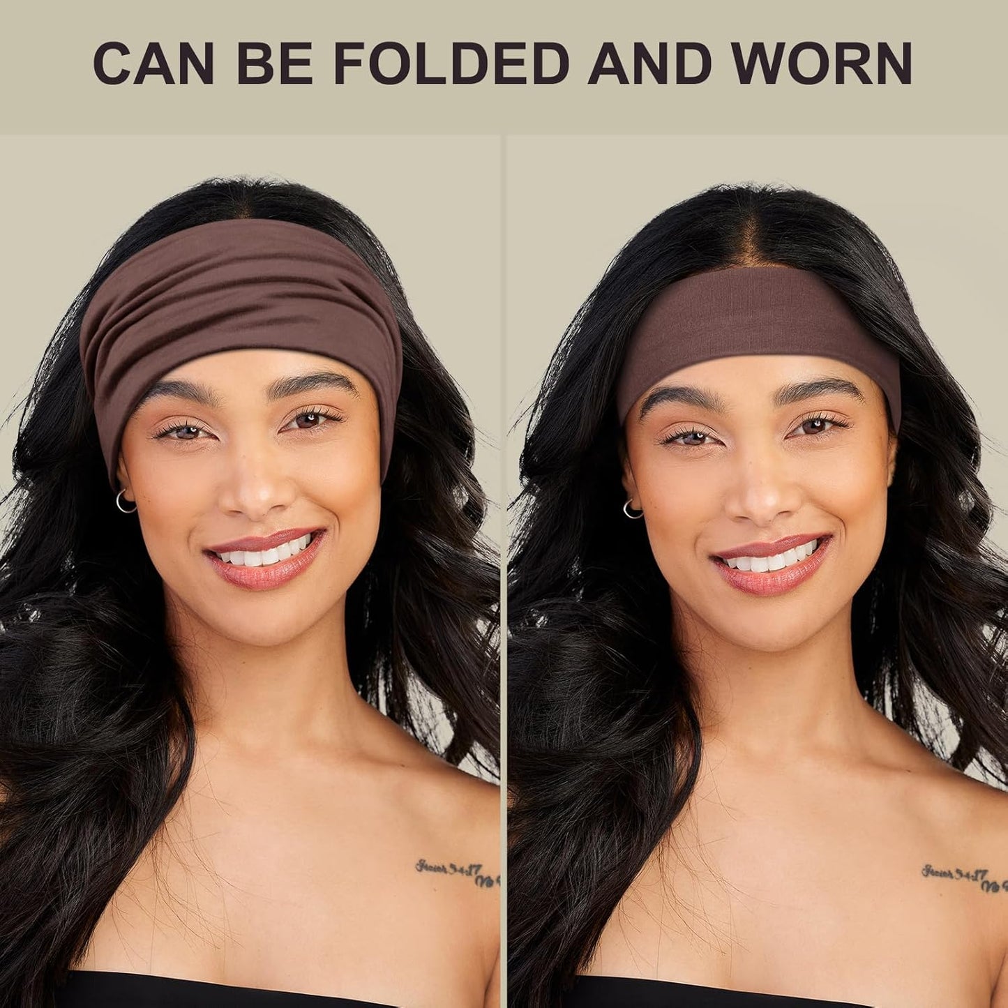 DiyJibb Headbands for Women, 7PCS Wide Cloth Hair Bands for Workout, Yoga, Skincare & Daily Wear, Soft & Stretchy