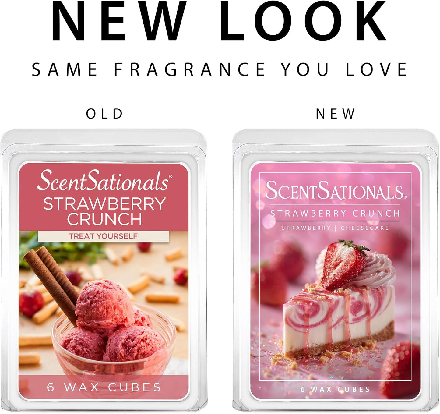 Scentsationals Strawberry Crunch Scented Wax Melts - Strawberries, Cheesecake, & Vanilla, 10oz (24 Cubes)