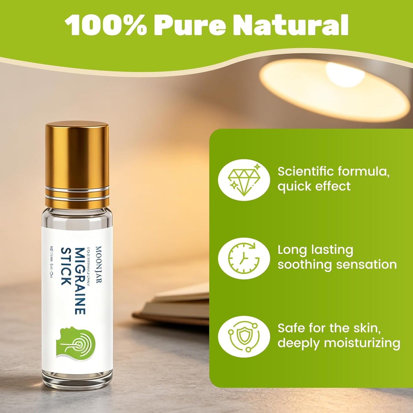 Comfort Stick, Migraine and Headache Essential Oil Roll-On - Peppermint Lavender