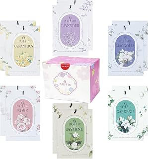 12 Packs Lavender Scented Sachets Air Freshener for Drawer and Closet, Long-Lasting Sachets Bags Drawer deodorizers Fresh Scents, Home Fragrance (Floral 6 Scent)