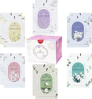 12 Packs Floral Scented Sachets for Drawer and Closet, Long-Lasting Air Freshener Sachets Bags Drawer deodorizers Fresh Scents, Home Fragrance for Lover(Floral 6 Scent)