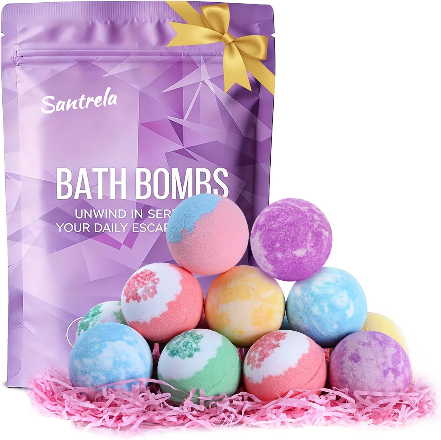Bath Bombs for Women Relaxing, Self Care Bath Bombs Gift Set for Women, 12pcs Natural Bathbombs with Shea Butter, Mother’s Day Christmas Day Birthday Gift for Girls Wife Mother Her,Stocking Stuffers
