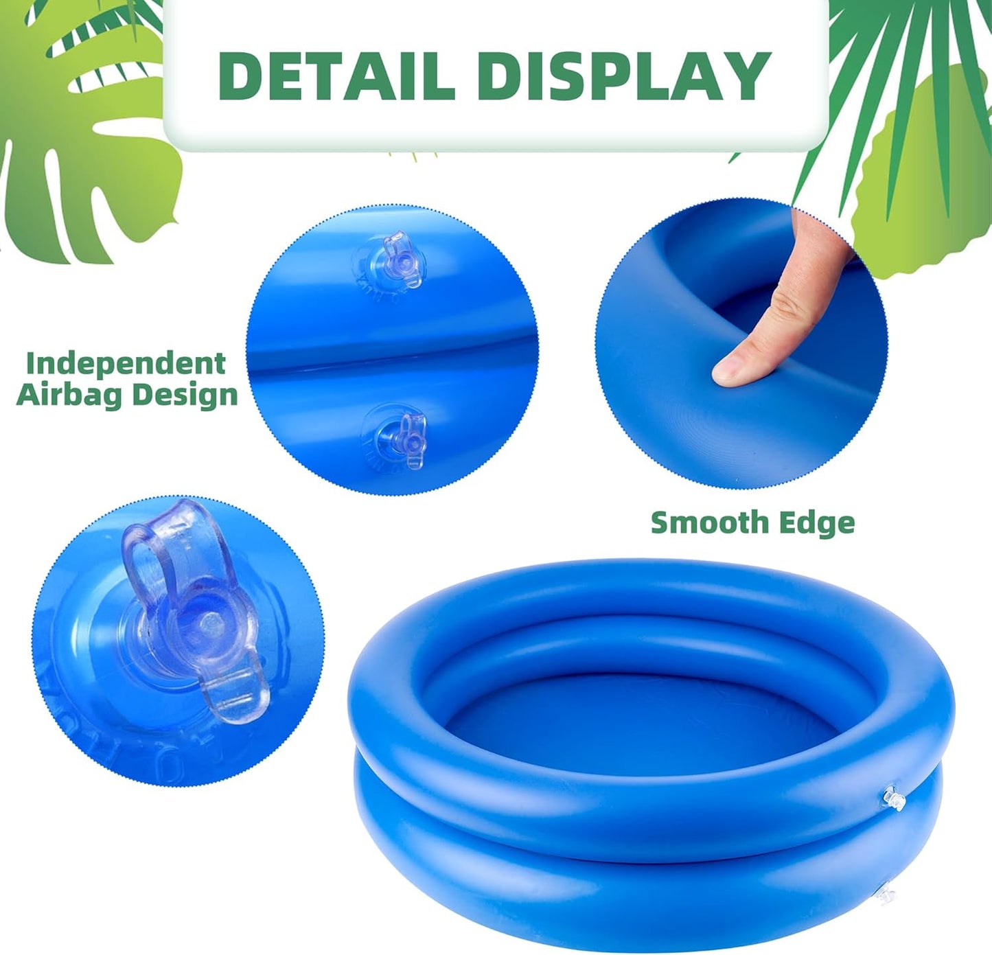UNIFAMILY Inflatable Pool Foot Bath Basin Thickness, Portable Foot Soaking Bath Basin for Entry Pool Ladder, Pools Foot Bath Tray, Clean Feet Accessories with Pump, Small Inflatable Pool