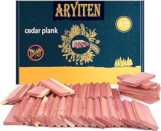 Aryiten Cedar Blocks for Clothes Storage, 42 Pack Planks - Aromatic Scent Cedars Wood Planks for Closets and Drawers Freshener