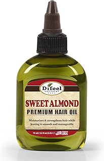 Difeel Premium Natural Hair Care Oil - Sweet Almond Oil 2.5 ounce