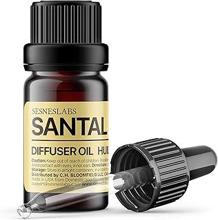 sesneslabs Santal Diffuser Oil, Niche Scent, Amber Coco Vanilla Cedar Sandalwood Musk Essential Oils Blend for Ultrasonic Diffuser Scent Projects(.33 oz/10 ml)