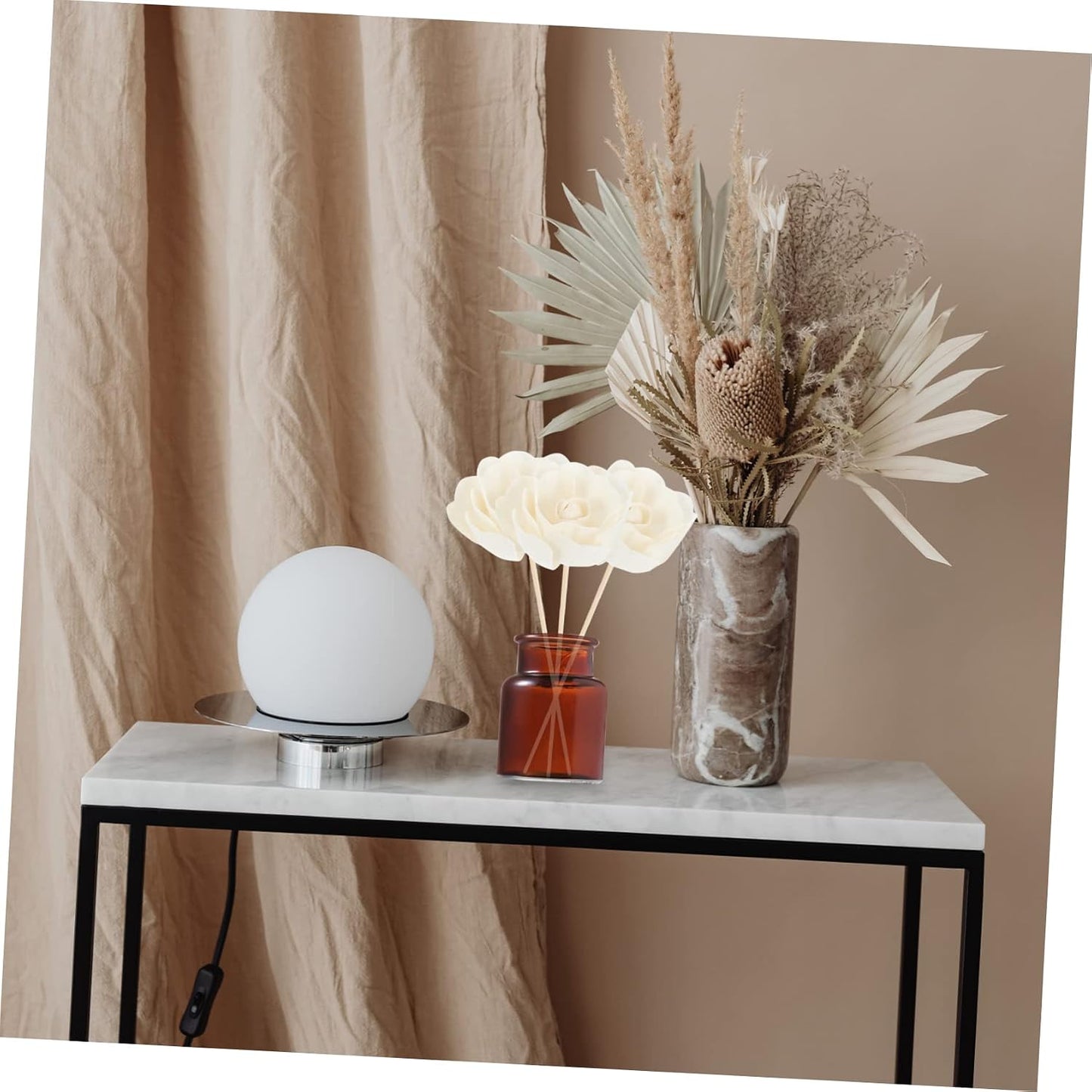 HEALLILY 5 Pcs Natural Wavy Rattan Diffuser Sticks Essential Oil Reeds for Home Fragrance and Aromatherapy Porous Aroma Oil Diffuser Accessories with Flower Design for Living Bathroom