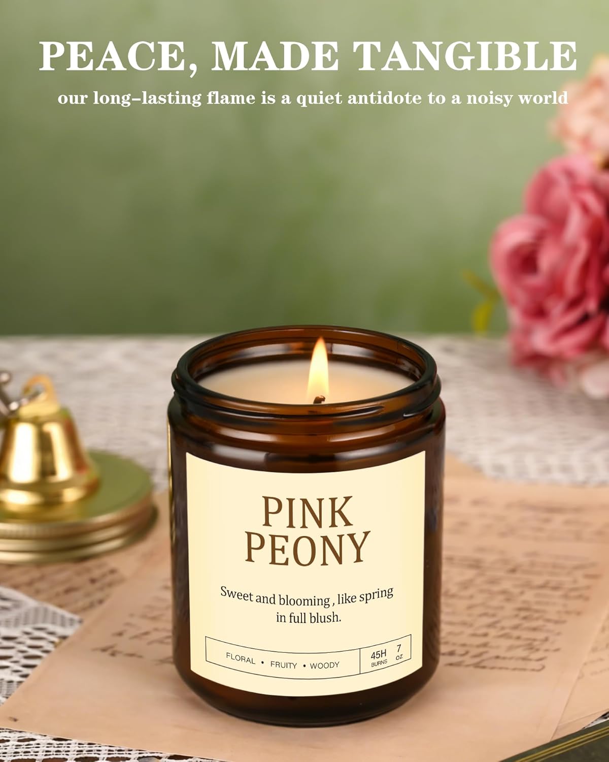 4 Pack Scented Candles for Women: 28oz Natural Soy Candles for Home Scented, Up to 200H Burning, Aromatherapy Candle Set, Jar Candle Gift Set for Bath Meditation, Birthday Valentine's Day Gifts
