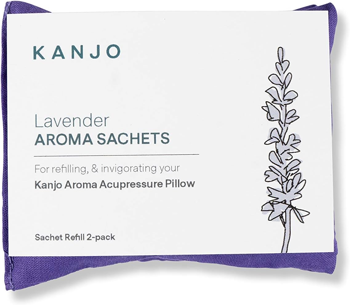 Kanjo Lavender Sachet Refills - 2 Pack - Natural Lavender Scented Sachet Bags for Pillows, Closets, Drawers & Bathrooms