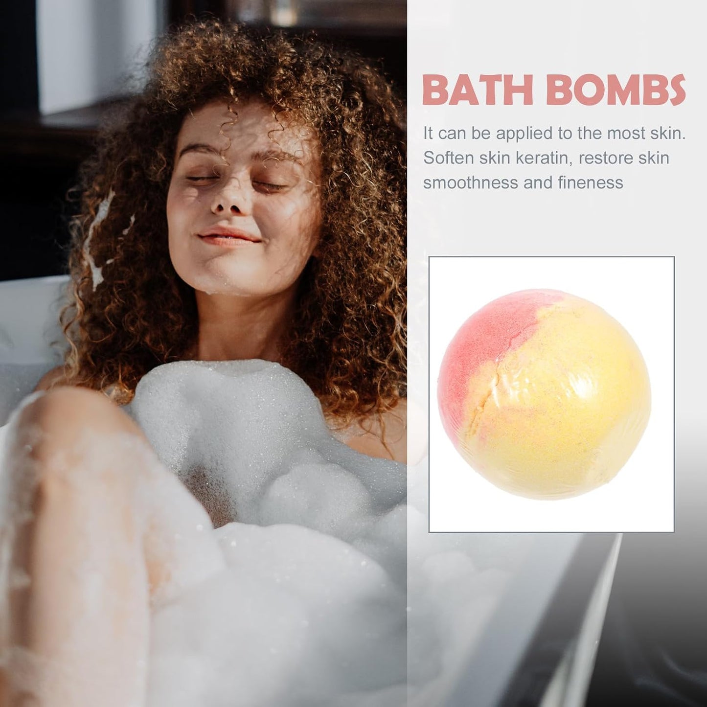 Sea Salt Bath Bomb for Women Spa Bathing Foaming Bomb Relieves Fatigue and Washes Body with Moisturizing Essential Oils Mothers Day Basket Gift
