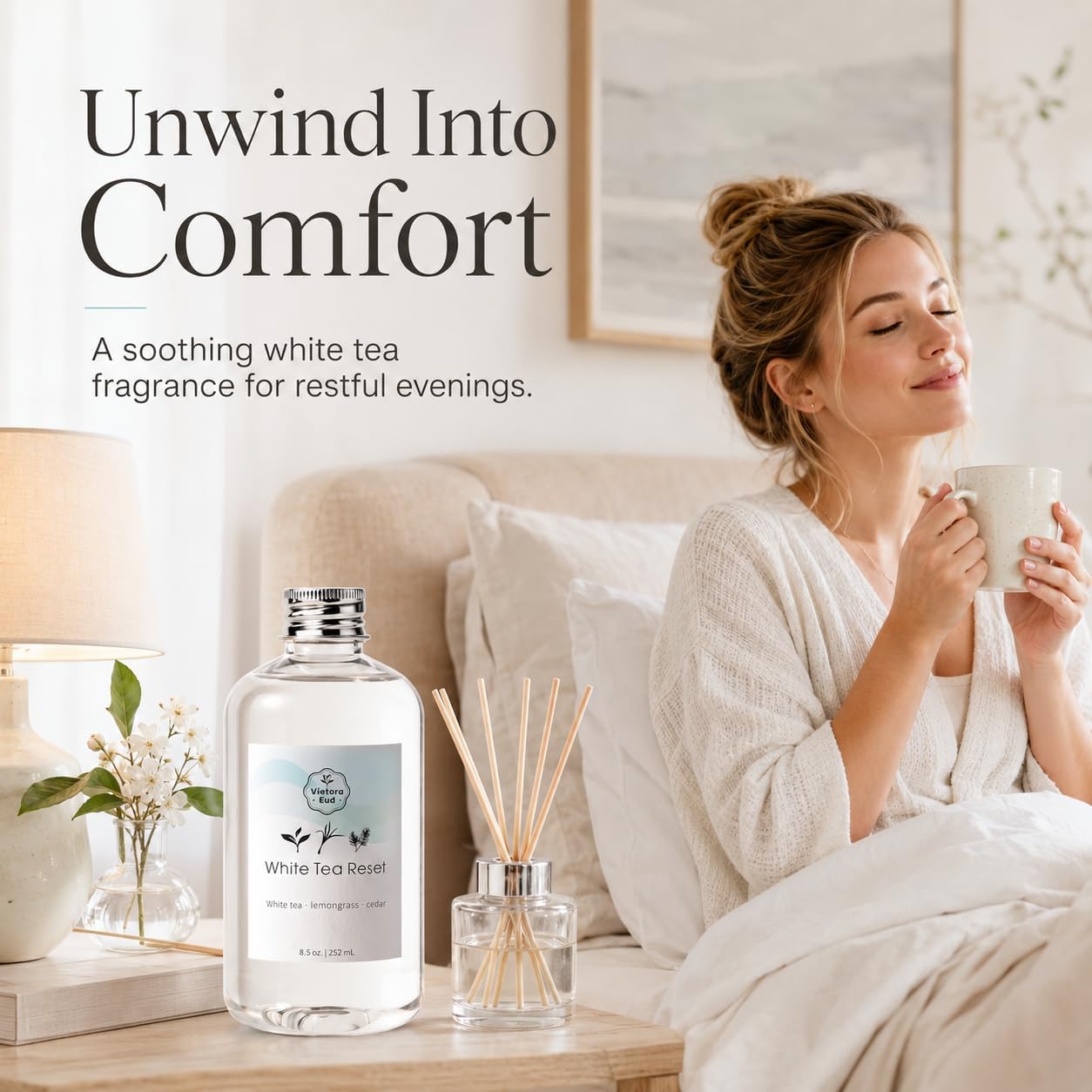 White Tea Diffuser Oil Refill(8.5 Fl Oz),Luxury Hotel Collection Diffuser Oil Inspired by Westin,100% Natural for Home&Office| Essential Oil for Ultrasonic Machine, Room Spray, Air Freshener, HVAC