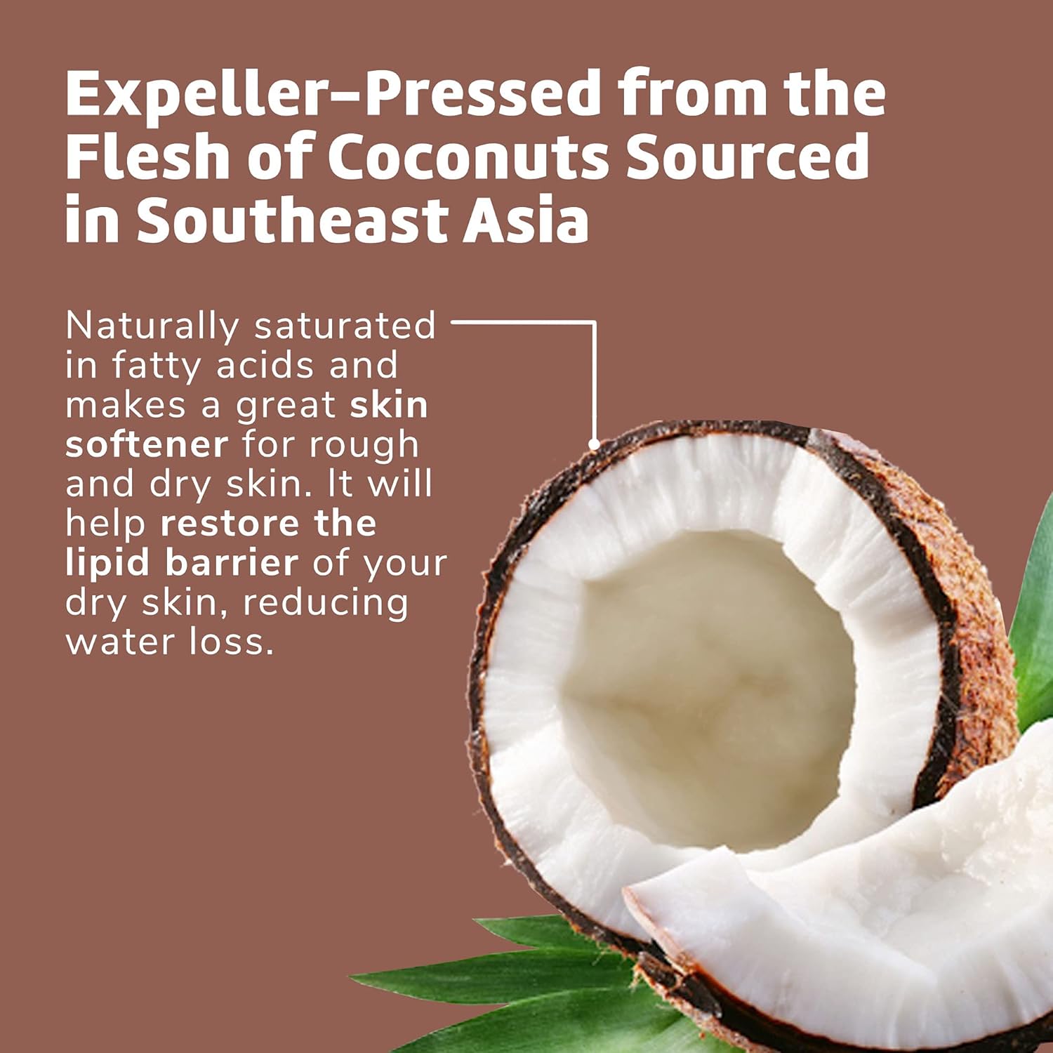 De la Cruz Coconut Oil - Expeller Pressed Coconut Oil for Skin and Hair - Natural Moisturizer for Skin and Hair - 2.2oz