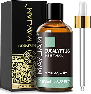 Eucalyptus Essential Oil, MAYJAM 3.38fl.oz Large Bottle Pure Essential Oils, Perfect for Living Room Bedroom Office Car Use