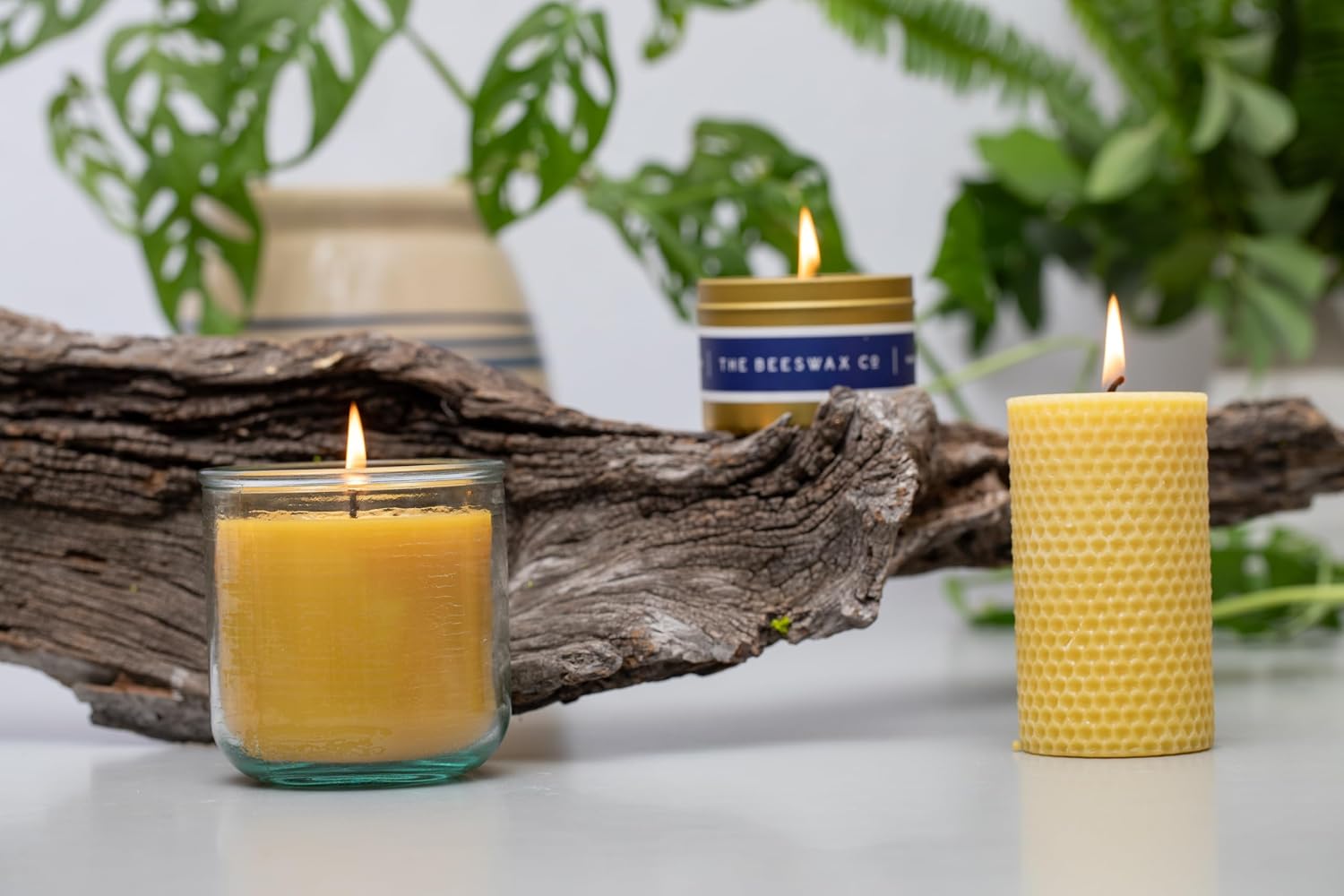 The Beeswax Co Southwest Travel Candle Tin - Natural Honey Scented - Long-Lasting & Eco-Friendly - Cotton Wick - Slow Burning - Hand Poured Pure Organic Bees Wax - 4oz Candles - 2.5 x 1.5