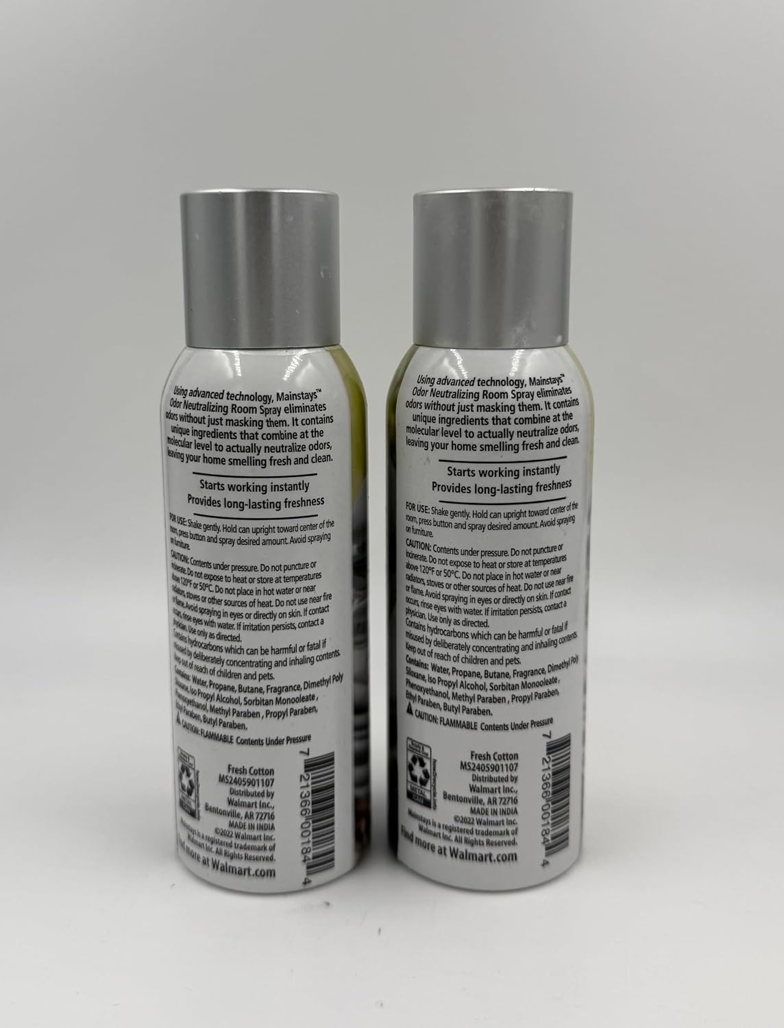 Mainstay Room Spray Fresh Cotton (4oz) 2 Pack