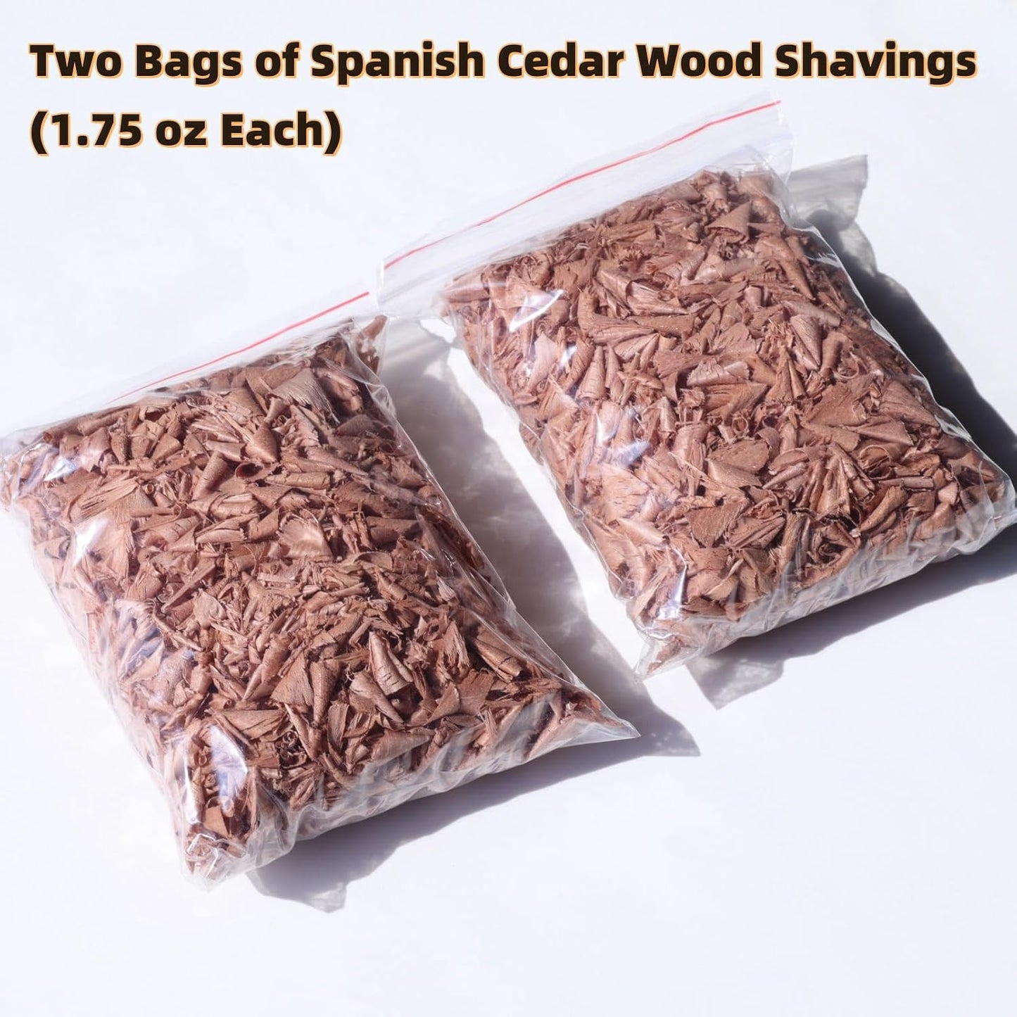 3.5 Oz Spanish Cedar Wood Chips for Cigar Humidor Cabinets and Boxes, Cedar Wood Shavings for Cigar Case and Wooden Cigar Humidor. Essential Cigar Accessories for Cigar Lovers