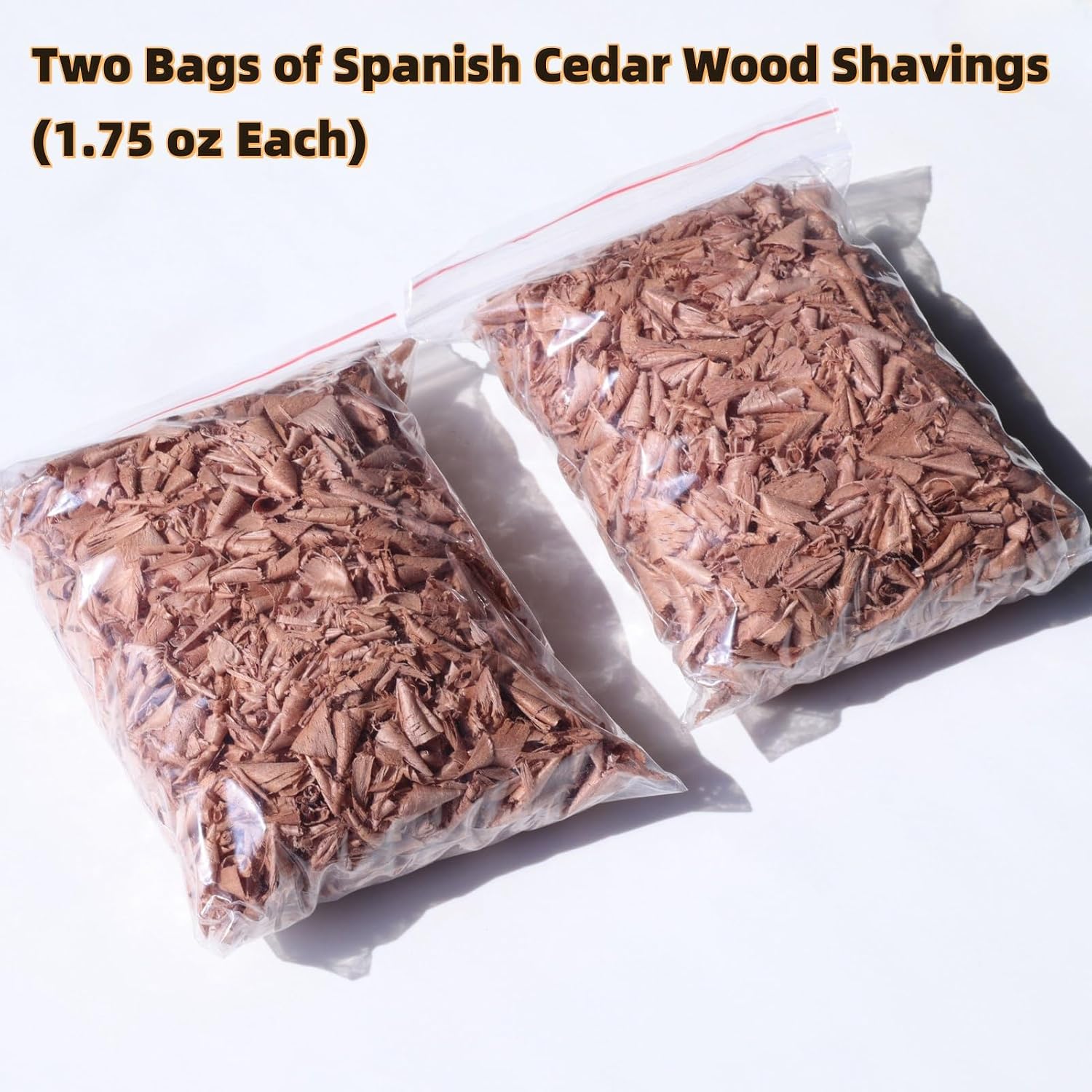 3.5 Oz Spanish Cedar Wood Chips for Cigar Humidor Cabinets and Boxes, Cedar Wood Shavings for Cigar Case and Wooden Cigar Humidor. Essential Cigar Accessories for Cigar Lovers