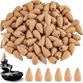 Sukh Backflow Incense Cones for Waterfall - 108 PCS Waterfall Scented Cone Bulk Aromatic Smoke Fountain for Aromcatherapy Yoga Relaxation Home Decor(Sandalwood Scents)
