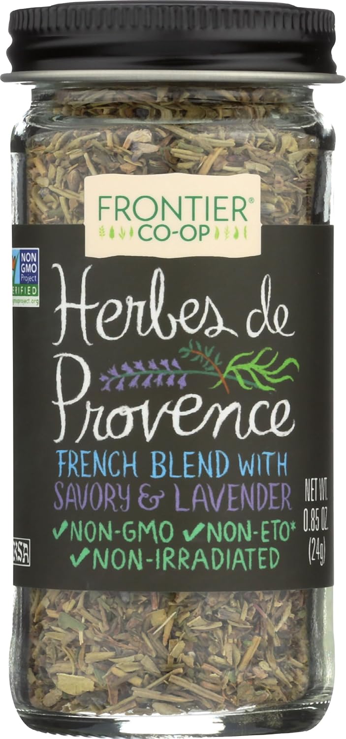 Frontier Co-op Herbes De Provence, 0.85 Ounce, French Blend of Aromatic Savory, Thyme, Rosemary, Basil Tarragon & Lavender