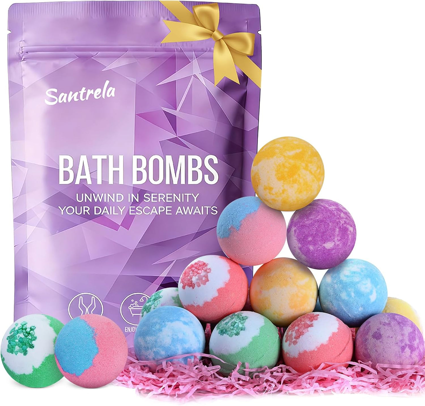 Bath Bombs for Women Relaxing, Self Care Bath Bombs Gift Set for Women, 12pcs Natural Bathbombs with Shea Butter, Mother’s Day Christmas Day Birthday Gift for Girls Wife Mother Her,Stocking Stuffers