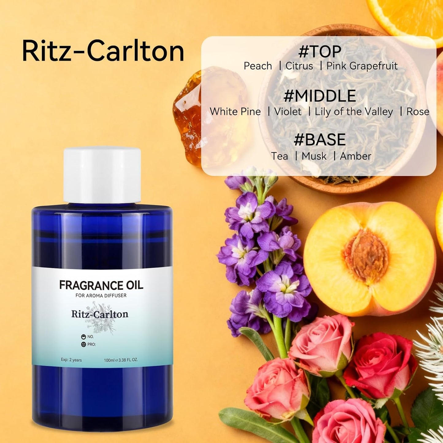 JEPEErbz Ritz Carlton Hotel Scent Essential Oil (100ml / 3.4oz), Essential Oils for Diffuser, Natural & Long-Lasting, Luxury Hotel Scent, Inspired by Premium Hospitality