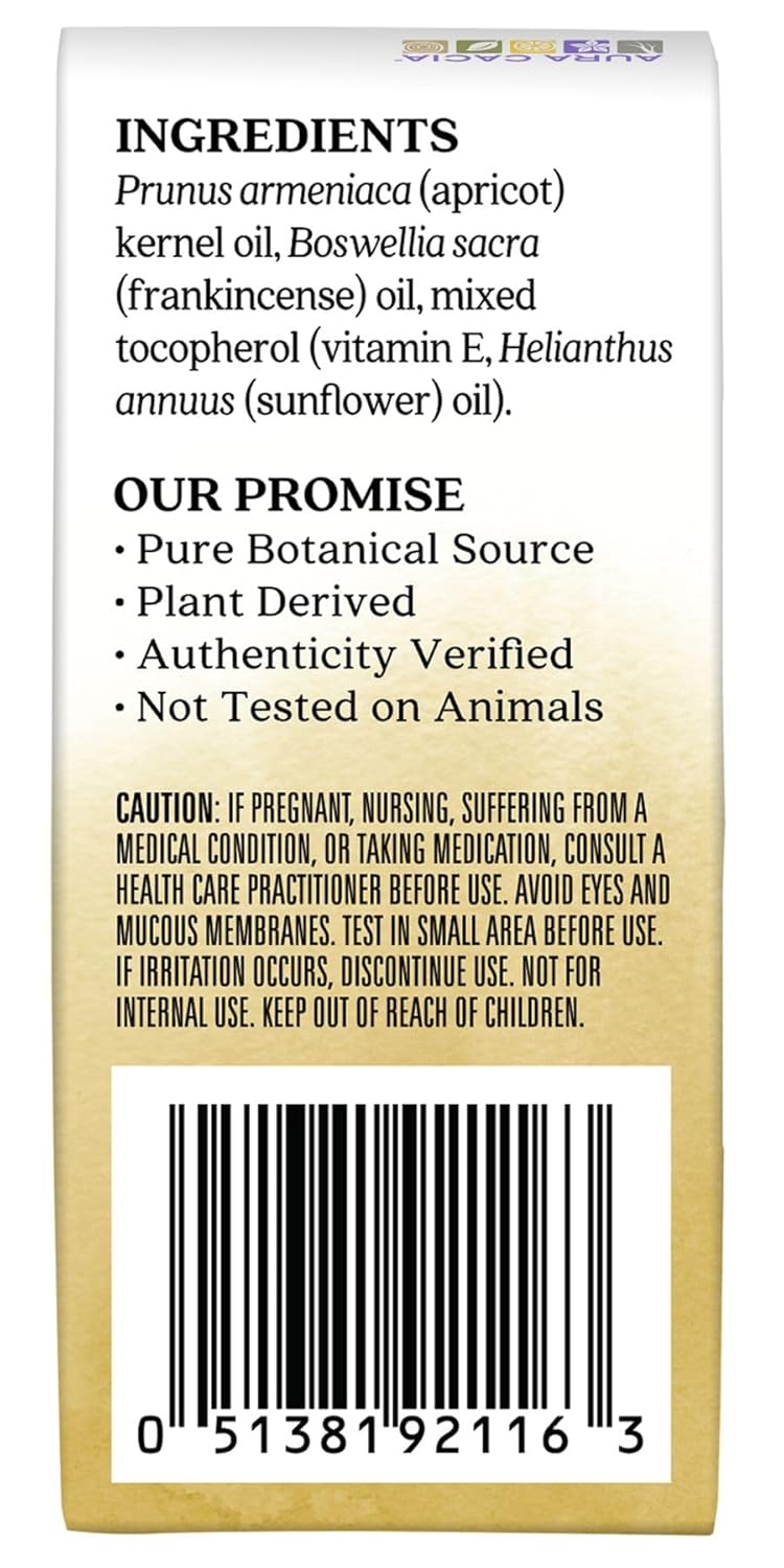Aura Cacia Frankincense Roll-On | GC/MS Tested for Purity | 9.2ml (0.31 fl. oz.)