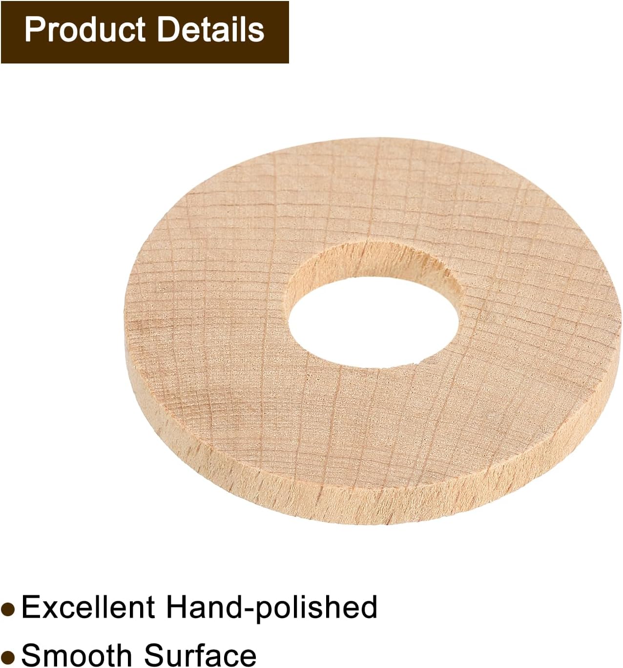 uxcell 25Pcs 46x16x5mm Cedar Blocks for Clothes Storage, Aromatic Cedar Rings, Cedar Accessories Wood Chips for Wardrobes Closets Drawers