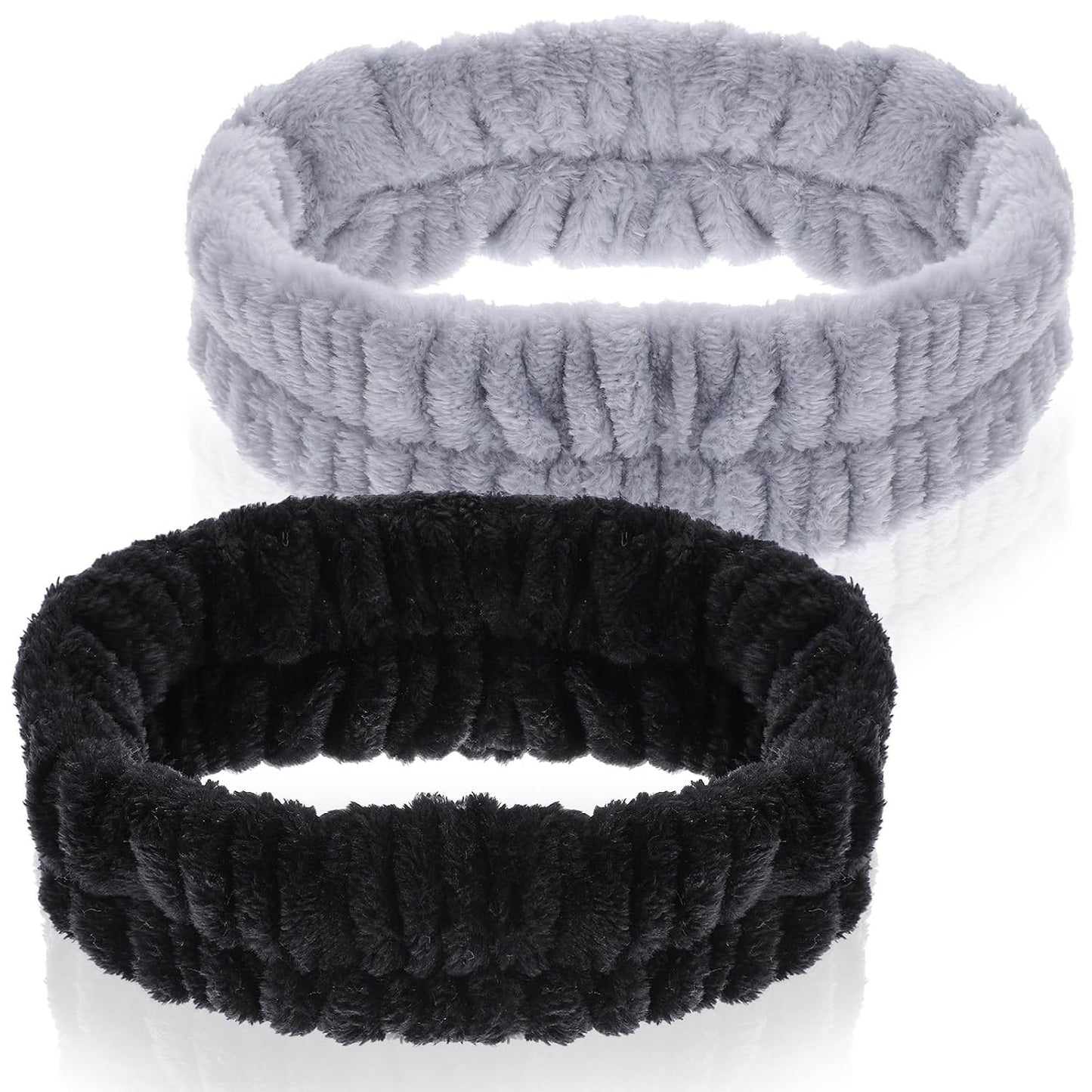 Ouligay 2PCS Face Washing Headband Spa Headbands for Skincare Hair Band Soft Facial Makeup Headband for Shower Mask Yoga Sports Exercise Gift for Women and Teens