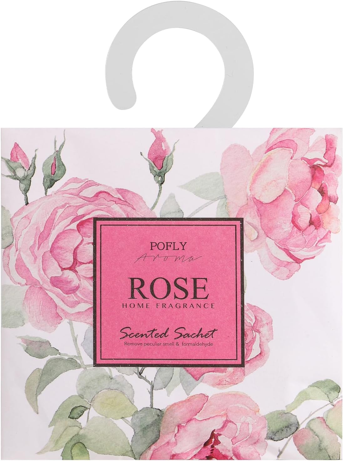 12 Pack Rose Petals Scented Sachets for Drawers and Closets, Hanging Closet Deodorizer Air Freshener, Long Lasting Fragrance