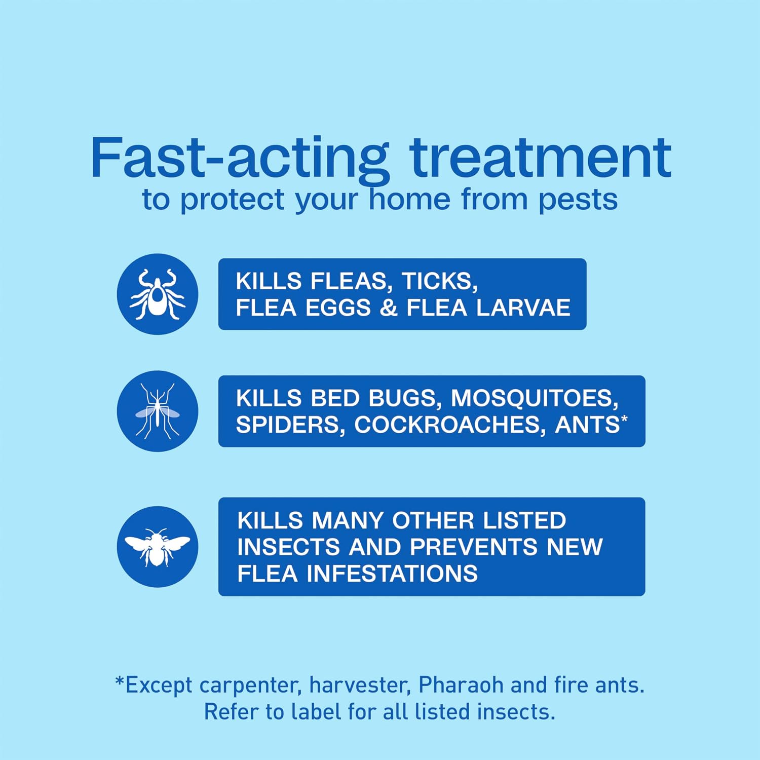 ADAMS Flea & Tick Home Spray for Indoor House Treatment, Tick and Flea Spray for Home, Carpet, Furniture & Pet Bedding, Controls Bed Bugs, Cockroaches, Spiders & Mosquitoes, 24 oz