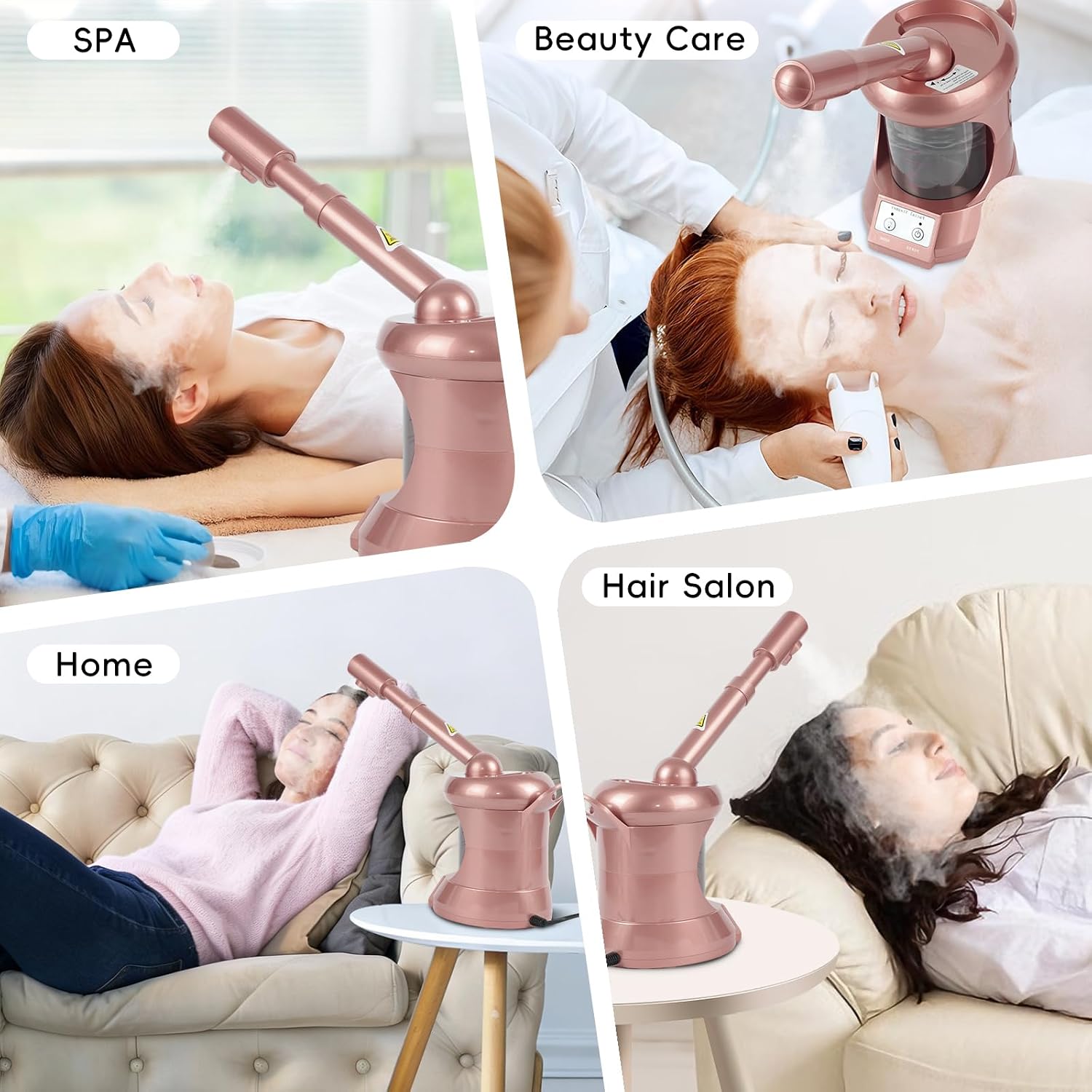 Facial Steamer, Professional Face Steamer Tabletop with Extendable Nozzle, Portable Nano Ionic Face Steamer for Home Use