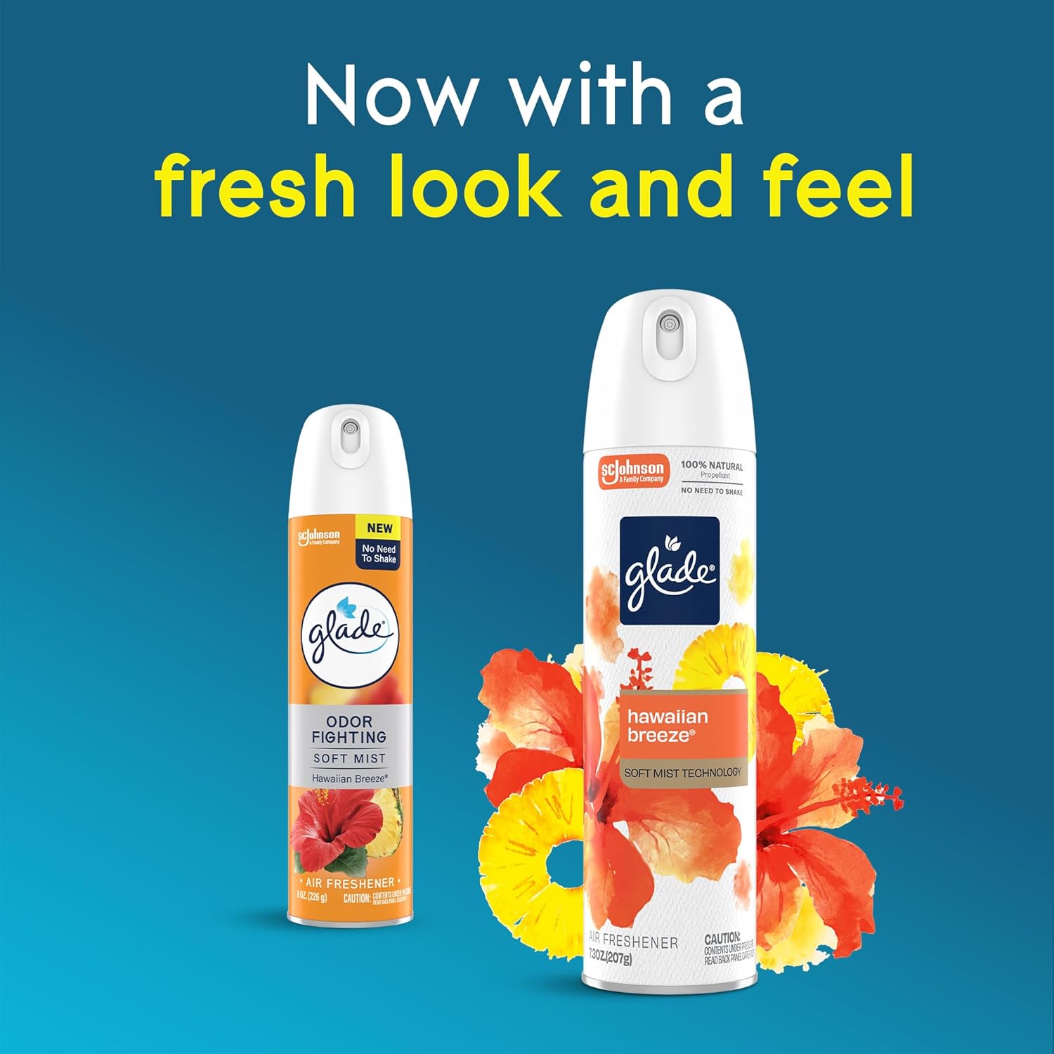 Glade Air Freshener Room Spray, Hawaiian Breeze Scent, Odor Fighting to Deliver Long Lasting Freshness, 7.3 Oz, 6 Count