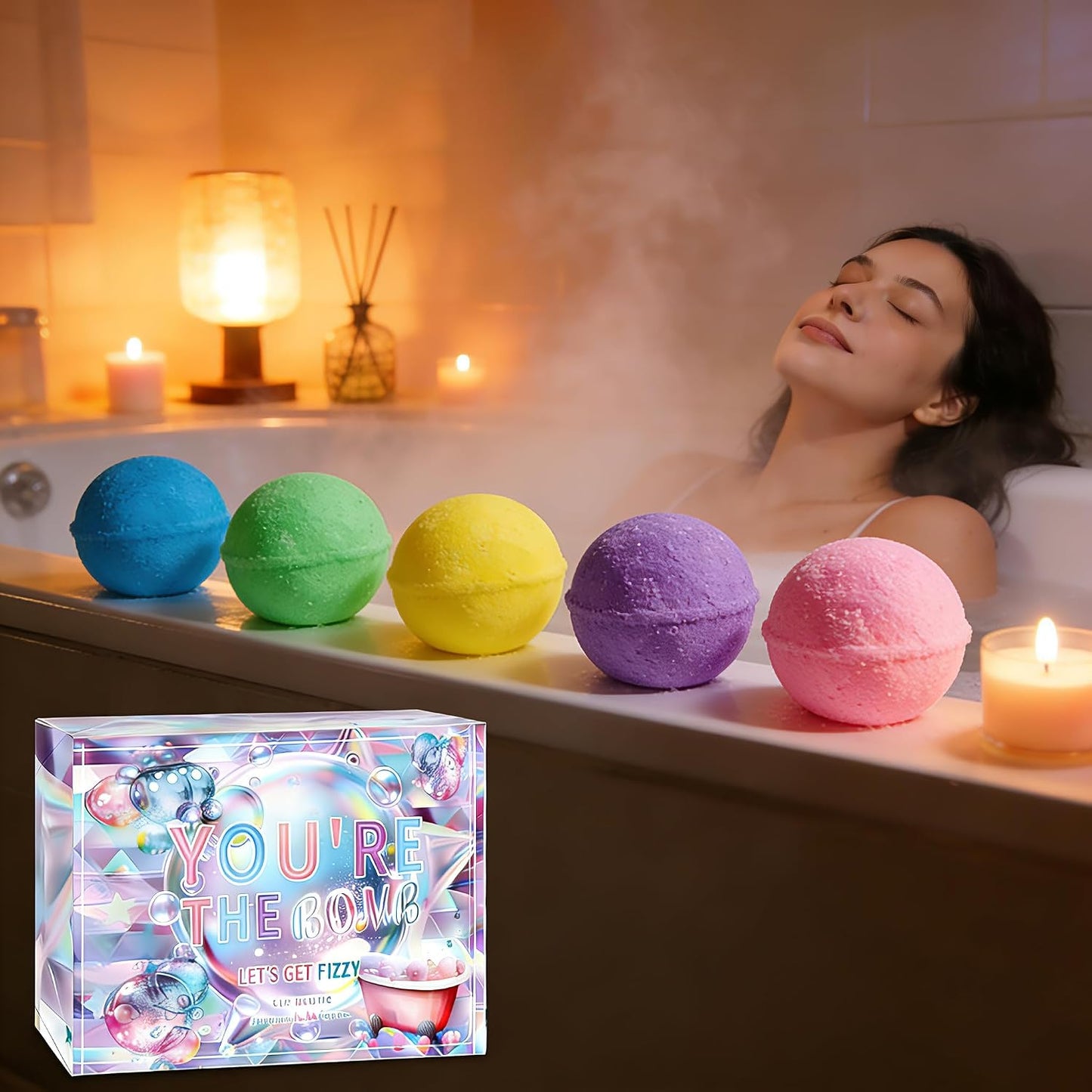 Bath Bomb with Surprise Inside, 12Pcs Bath Bombs with Mini Cosplay Pretend Playset, Organic Natural Essential Oils Fun Bubble, Ideal Easter Birthday Christmas Gifts