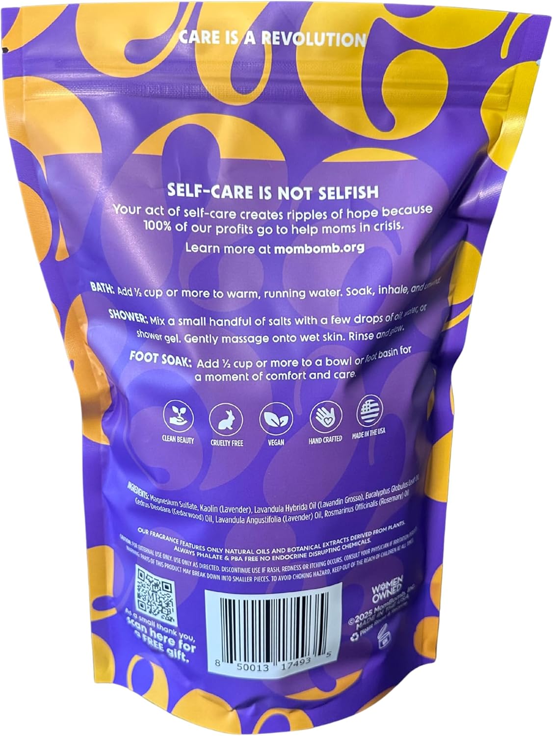 Mom Bomb Lavender Honey Epsom Salt Bath Soak – Natural Magnesium Salt with Essential Oils – Relaxing Aromatherapy for Stress Relief, Muscle & Foot Soak – Made in USA, 3 lbs