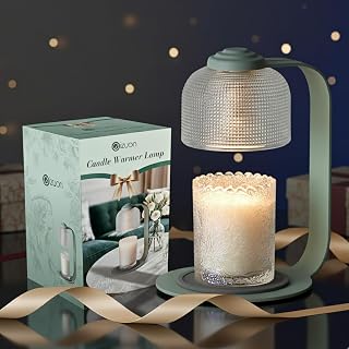 Candle Warmer Lamp with Timer - 4.92'' Dimmable Candle Lamp Warmer, Christmas Birthday Gift for Women & House Warming with Flameless Fragrance, Room Decor Green Lamp Warmer for Mom Gifts