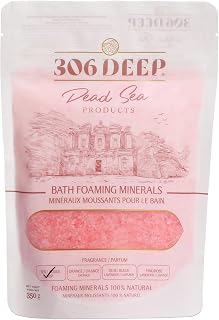 306 Deep Dead Sea Bath Salts Foaming Minerals - Red Dead Sea Coarse Mineral for Soaking with Rose Essential Oils, Alternative to Magnesium Flakes and Epsom Salt, Relaxing Bath Products for Men & Women
