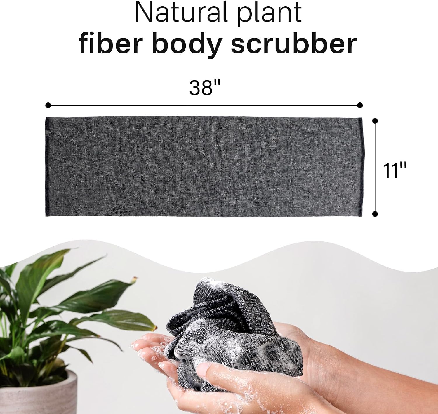Yiclick 3 PCS Exfoliating Washcloth Towels - Exfoliating Body Scrubber Exfoliator, Back Scrubber for Shower Bath Use, Japanese & Korean Scrub Wash Cloths, Loofah Lufa Sponge Washer for Women Men