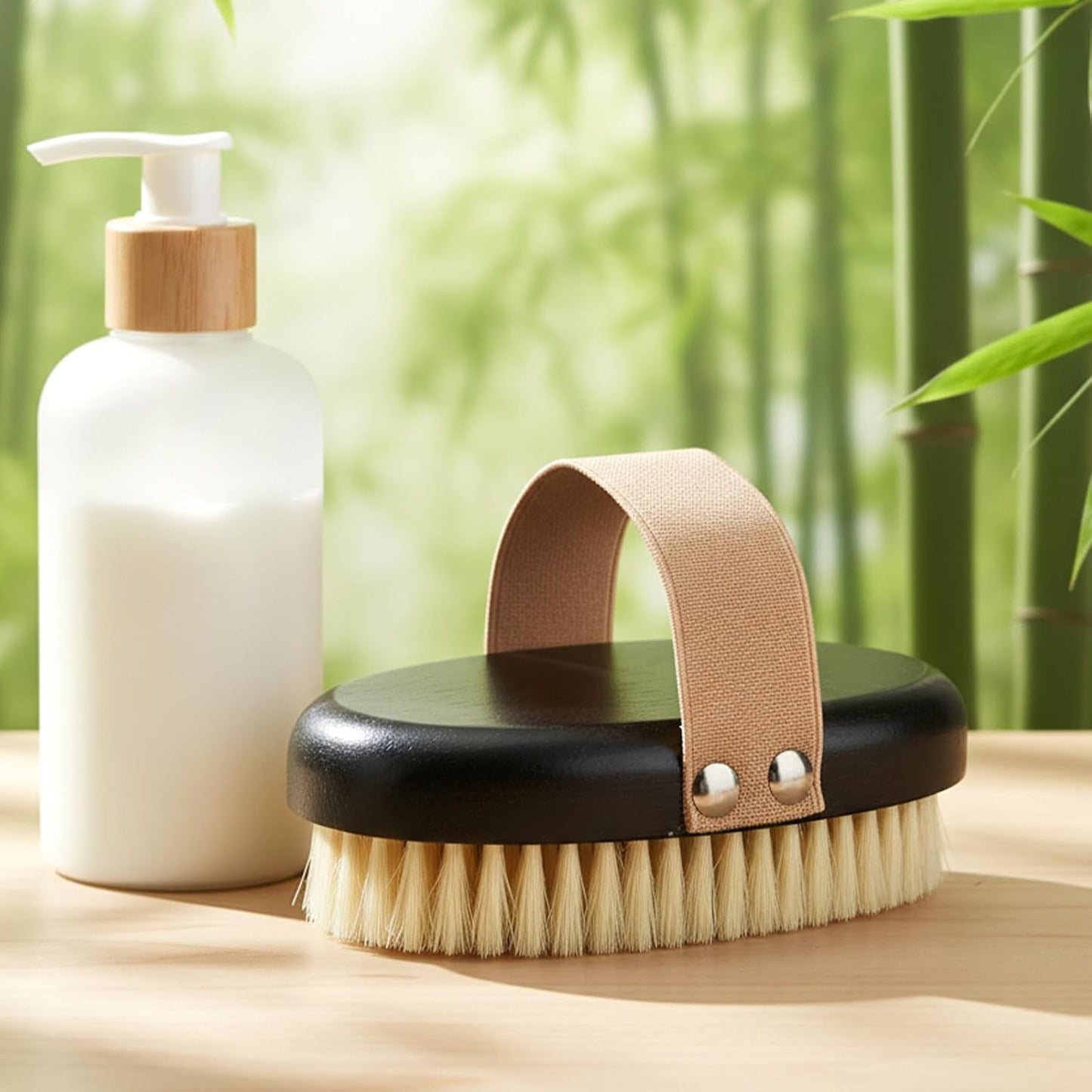 Face Body Scrub Brushes Dry Brushing Body Brush Shower Bath Brush Natural Boar Bristle Dry Brushing Exfoliating for Cleaning Exfoliator Scrubber Women Men
