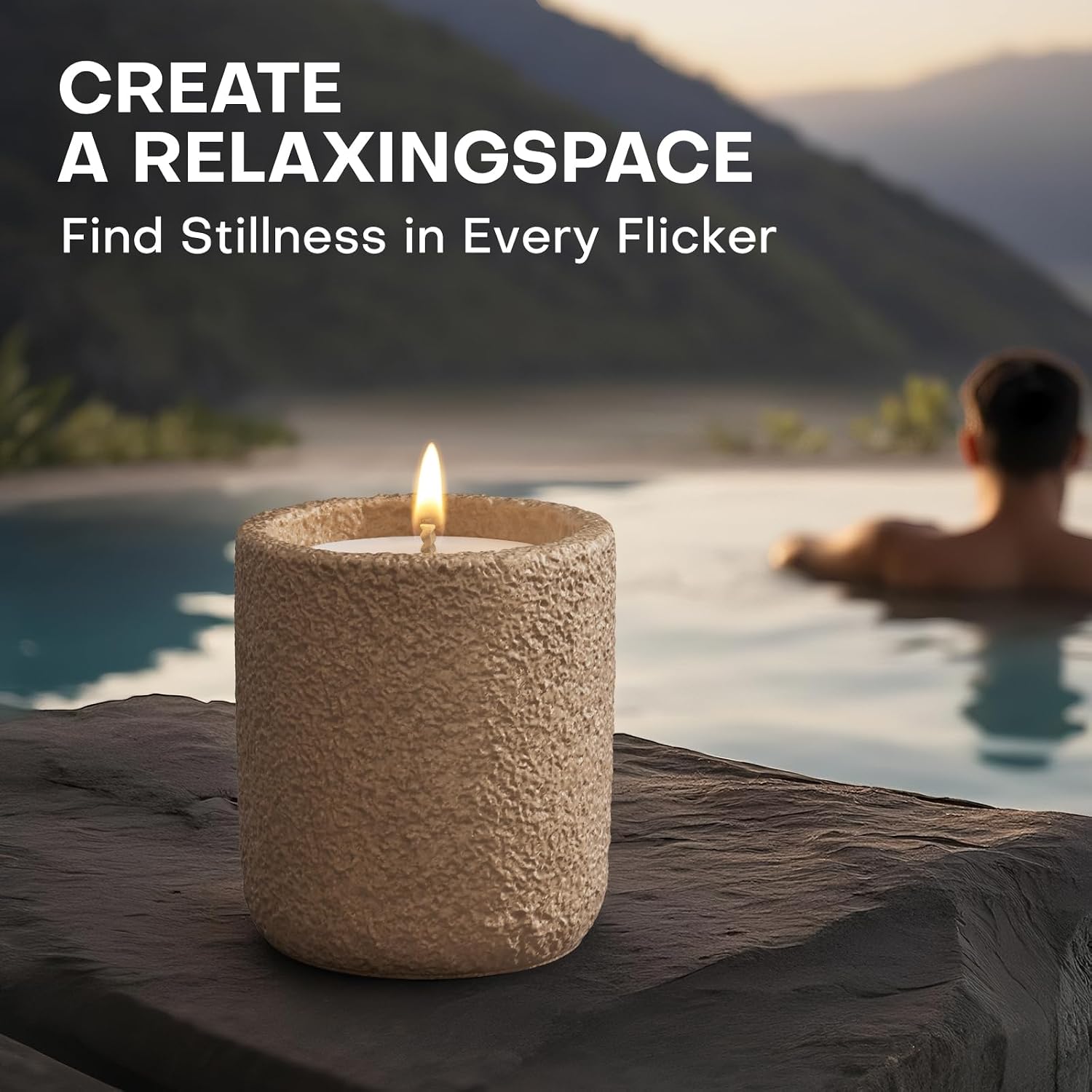 Scented Candles for Home, Natural Soy Wax Candle Gift, Non-Toxic Cement Jar Candles, Luxury Aromatherapy for Stress Relief, Highly Scented, Gifts for Women and Men