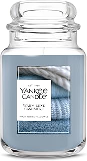 Yankee Candle Warm Luxe Cashmere, Scented Candle, 22oz Large Jar with up to 150 Hour Burn Time, Giftable