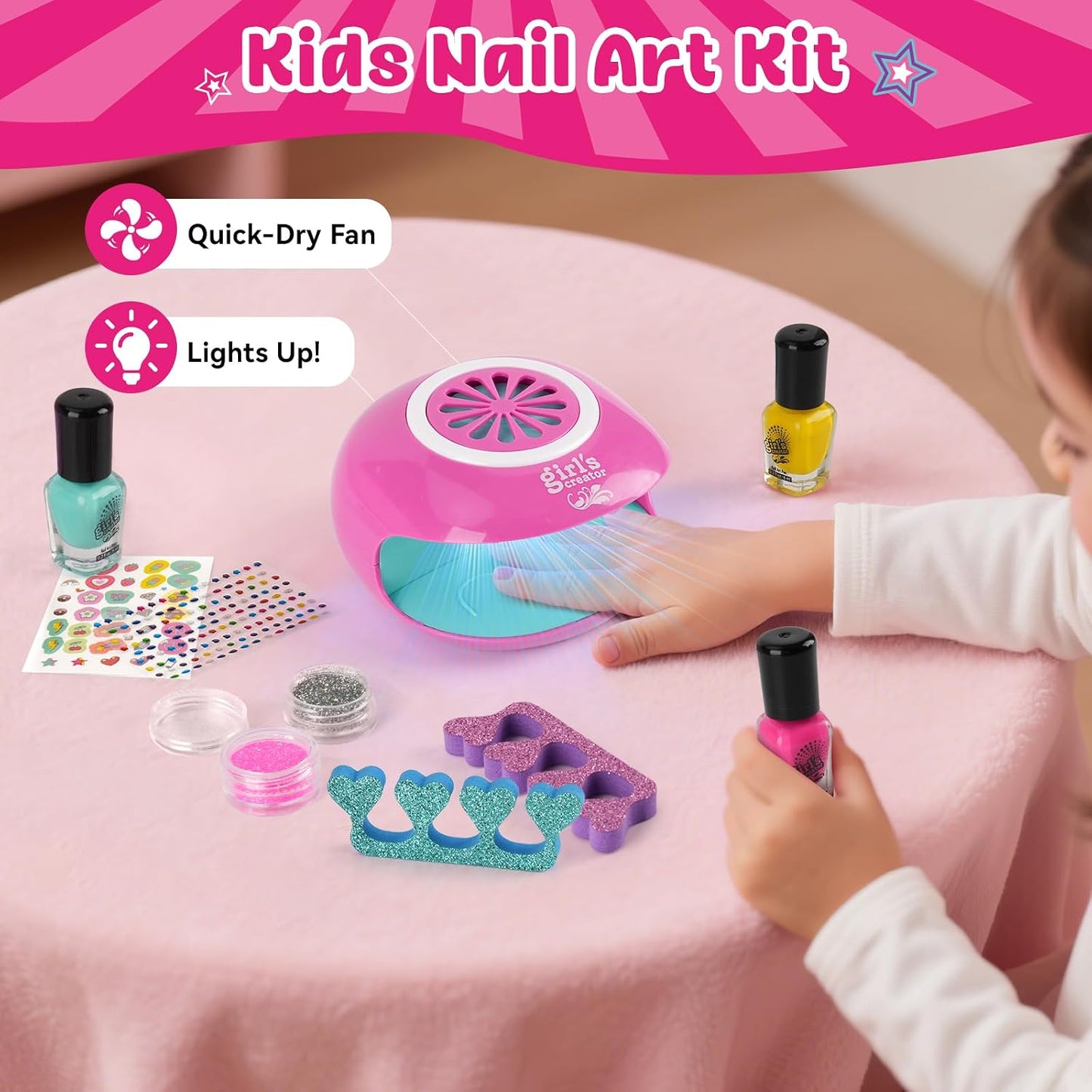Auntyfey Kids Spa Day Kit For Girls, Spa Kit For Girls Ages 6-8-10-12, Kids Foot Spa Manicure Pedicure, Girls Pedicure Spa Kit For Kids With Kids Spa Set For Girls Christmas Birthday Gift
