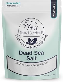Natural Elephant Dead Sea Salt for Soaking & Bathing | 5 Pound Bag (80oz) | Fine Grain | 100% Natural and Pure