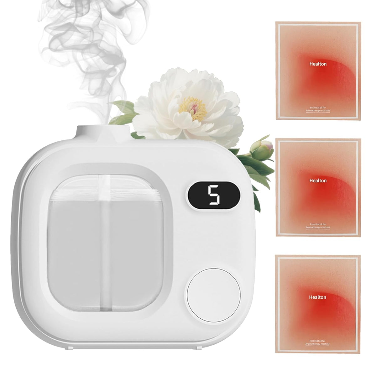 Waterless Essential Oil Diffuser Ultrasonic Essential Oil Diffuser for Home Large Rooms Bathroom Hotel Office Car - Cordless