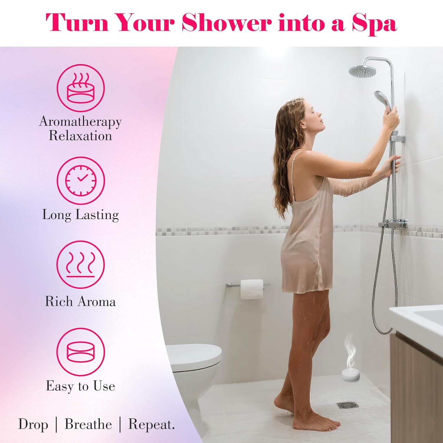 W&E Choice Shower Steamers Aromatherapy- Shower Bombs with Natural Essential Oils for Daily Relaxation & Stress Relief, Birthday/Christmas Gifts for Women, Mom, Wife