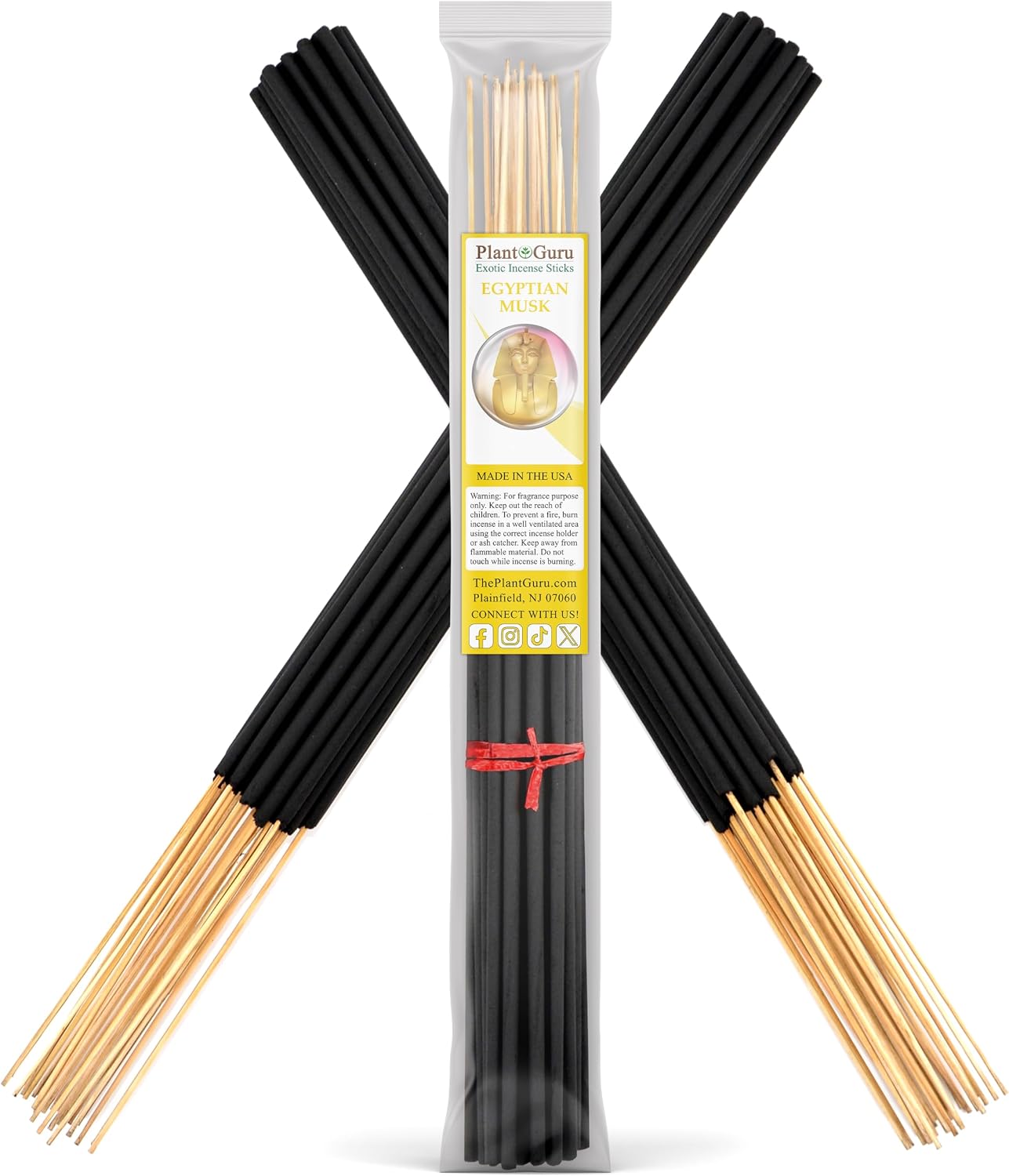 Egyptian Musk Exotic Incense Sticks Jumbo 19 Inch Long - Bulk 1 Bundle 27 to 30 Sticks - Natural 19" Extra Large with A Smooth Aroma That Burns for 3 to 4 Hours Each.