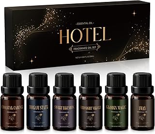 Hotel Collection Diffuser Oil, My Way, Dream State, Coastal Cabine, Inspired by The Most Popular 5-Star Hotel Scents, Fragrance Oil Set 6 * 10 ml