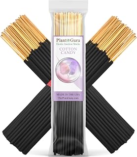 Cotton Candy Exotic Incense Sticks 7 Inch - Bulk 1 Bundle 85 to 100 Sticks - Natural 7" Long Lasting Aroma that Burns for 30 to 45 Minutes.