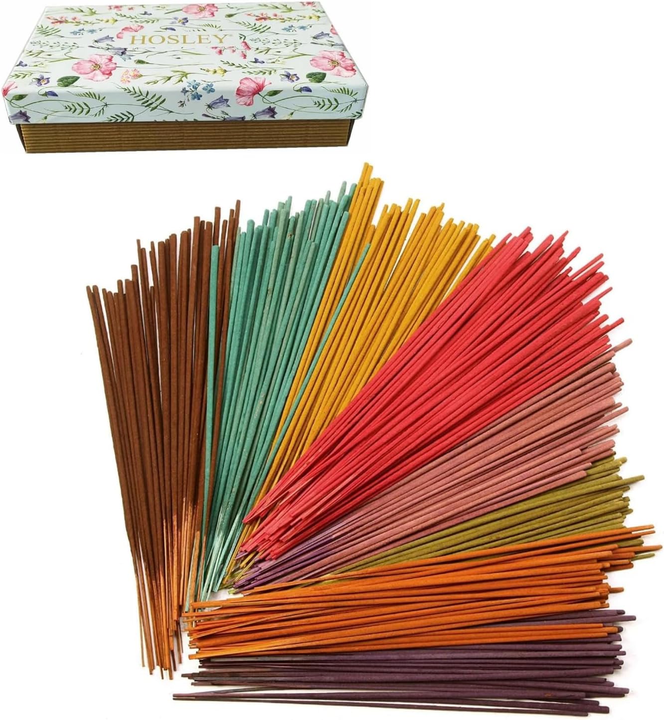 Hosley 480-Pack Assorted Incense Sticks Gift Set – 12 Fragrances Including Nag Champa, Lavender & Dragon’s Blood – Long Lasting Aromatherapy Incense for Meditation, Yoga & Home Fragrance
