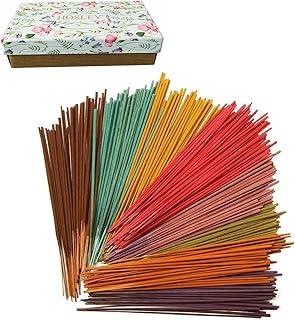 Hosley 480-Pack Assorted Incense Sticks Gift Set – 12 Fragrances Including Nag Champa, Lavender & Dragon’s Blood – Long Lasting Aromatherapy Incense for Meditation, Yoga & Home Fragrance